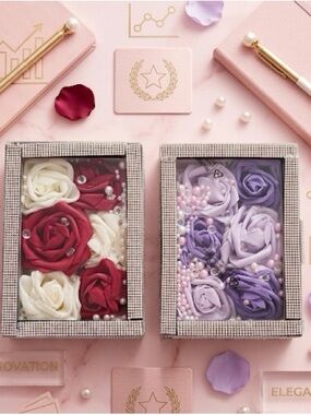 Elegant Rose Hair Clips - Red, White & Purple Set
